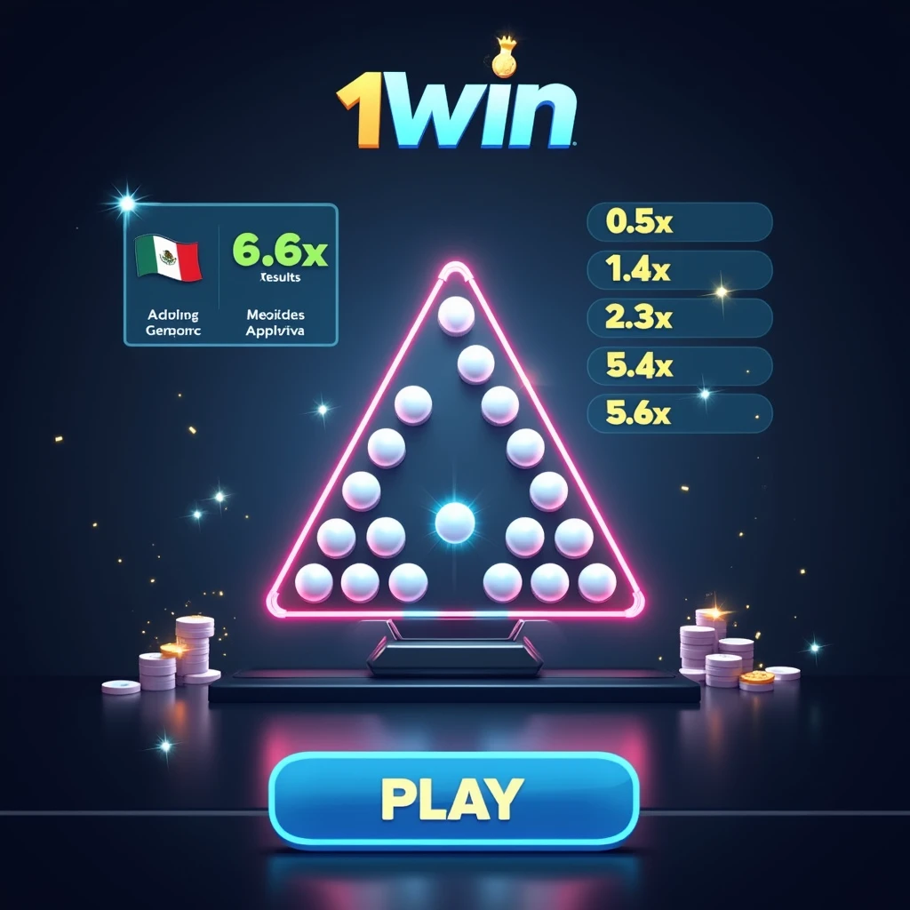 Juego Plinko en app 1win México