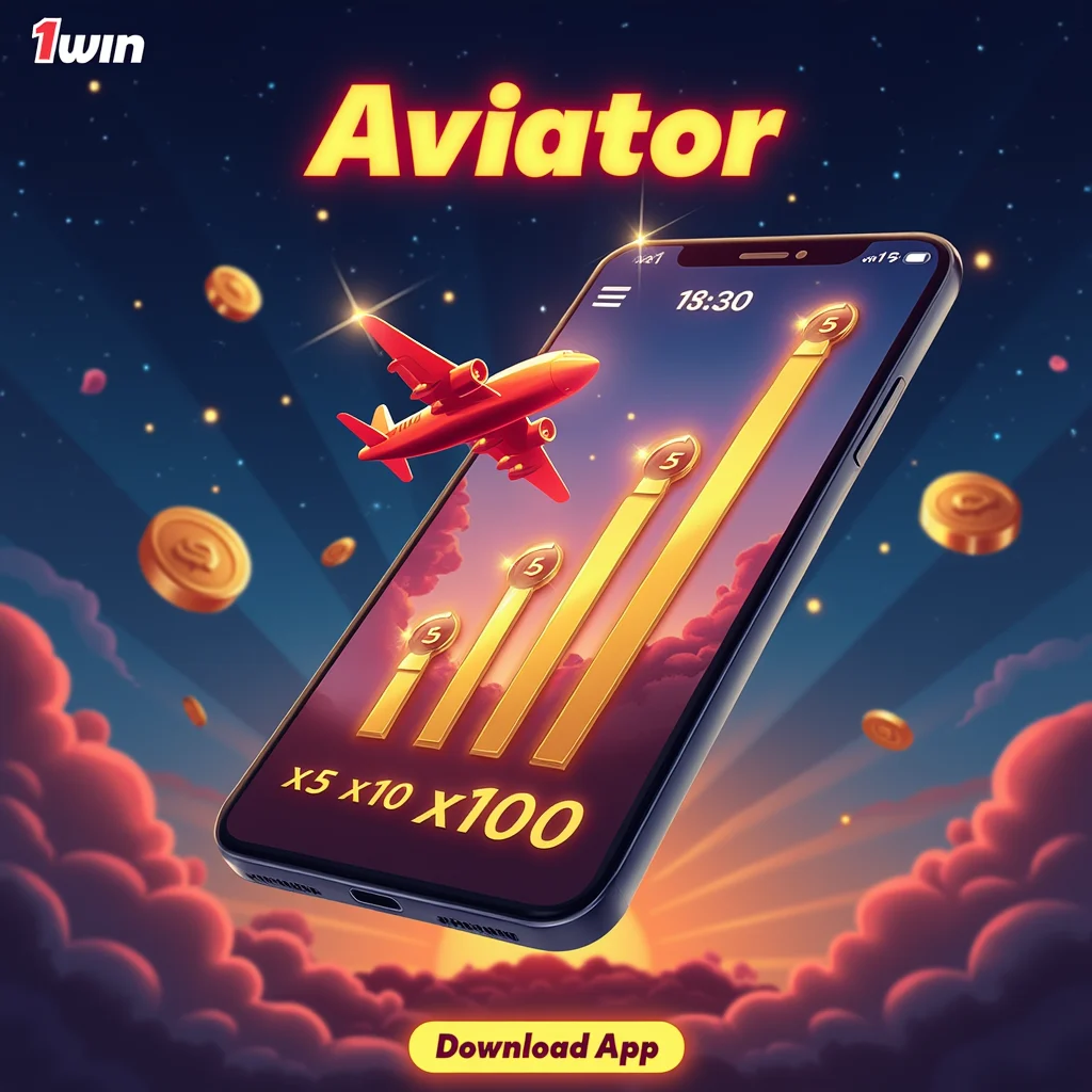 Juego Aviator en app 1win